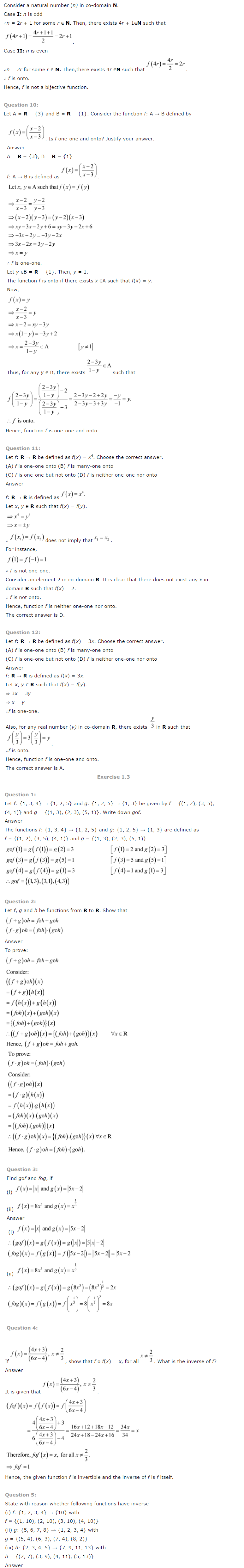 NCERT Solutions for Class 12th Maths