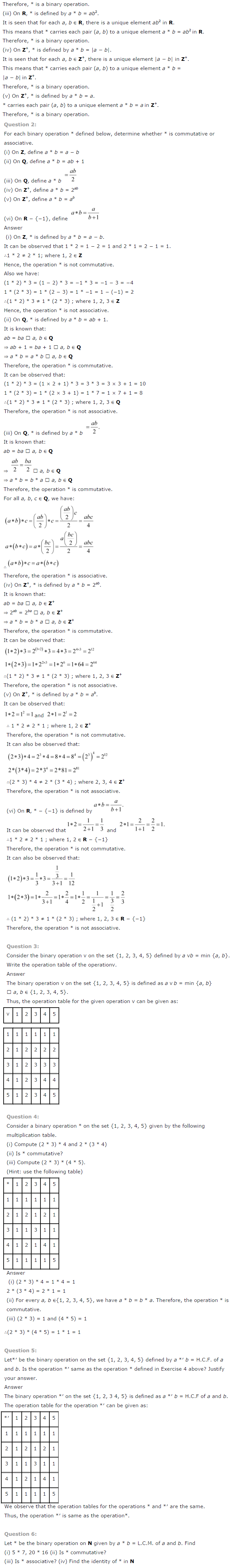 NCERT Solutions for Class 12th Maths