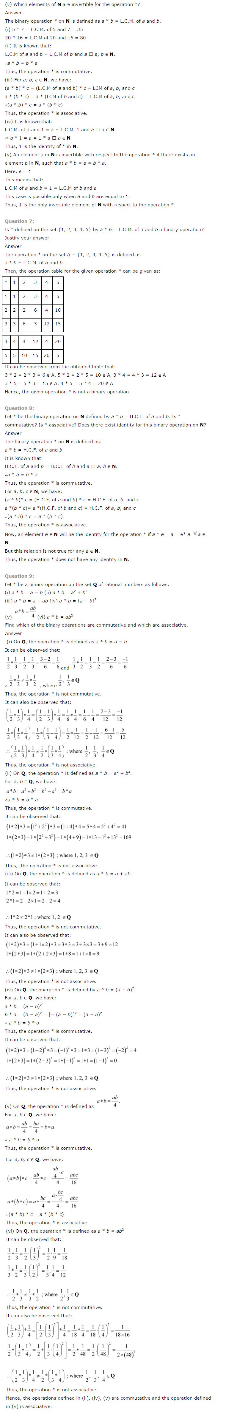 NCERT Solutions for Class 12th Maths