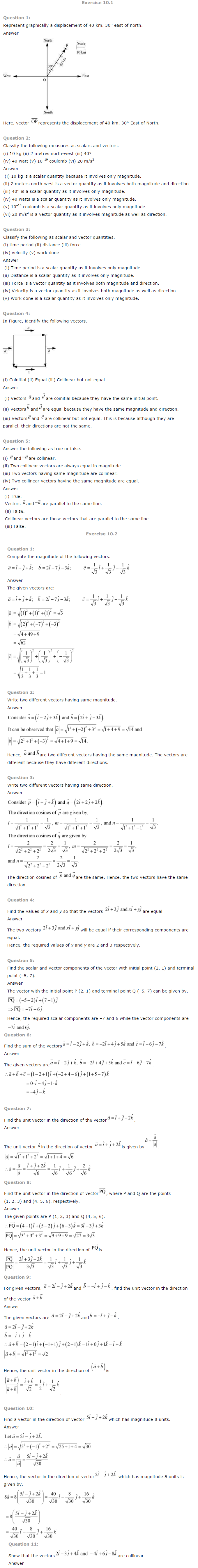 NCERT Solutions for Class 12th Maths