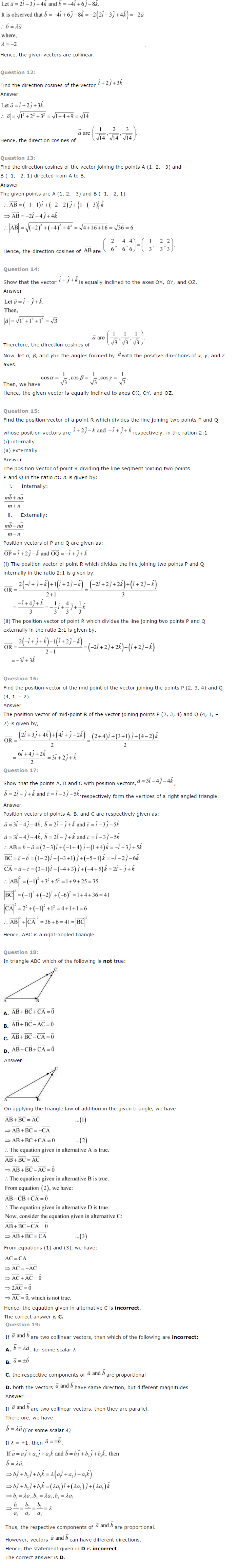 NCERT Solutions for Class 12th Maths