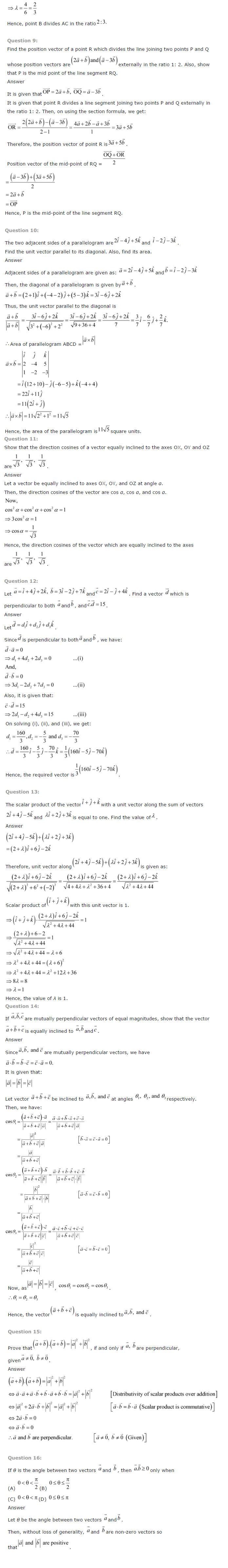 NCERT Solutions for Class 12th Maths