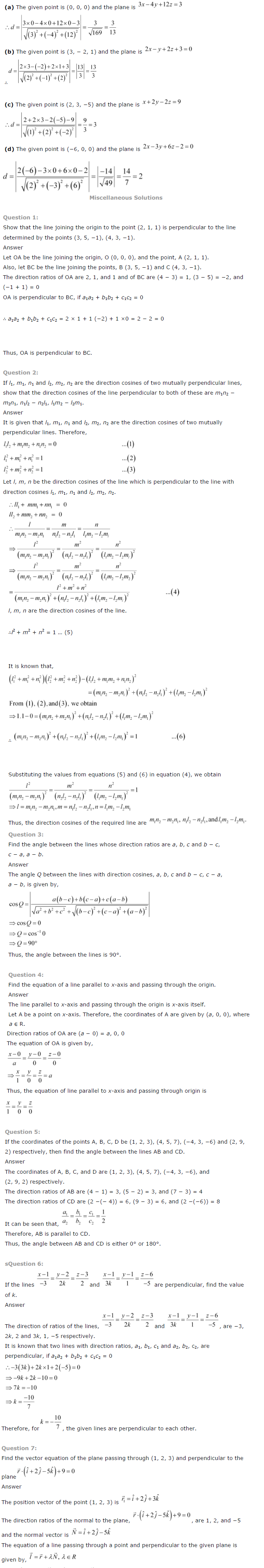 NCERT Solutions for Class 12th Maths