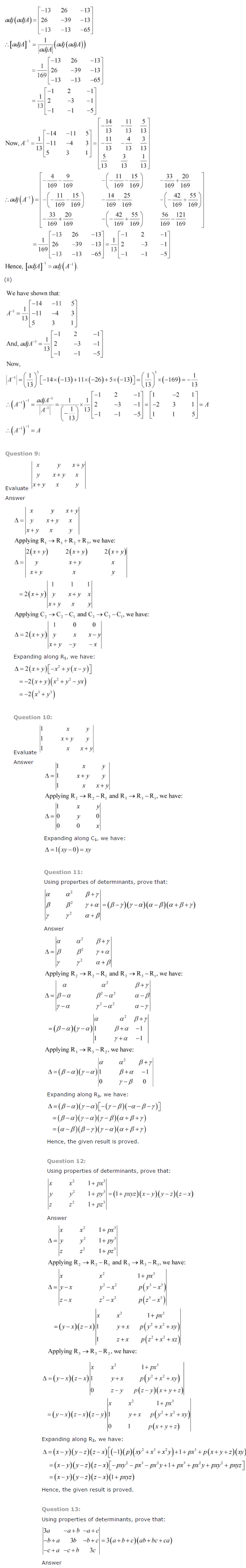 NCERT Solutions for Class 12th Maths