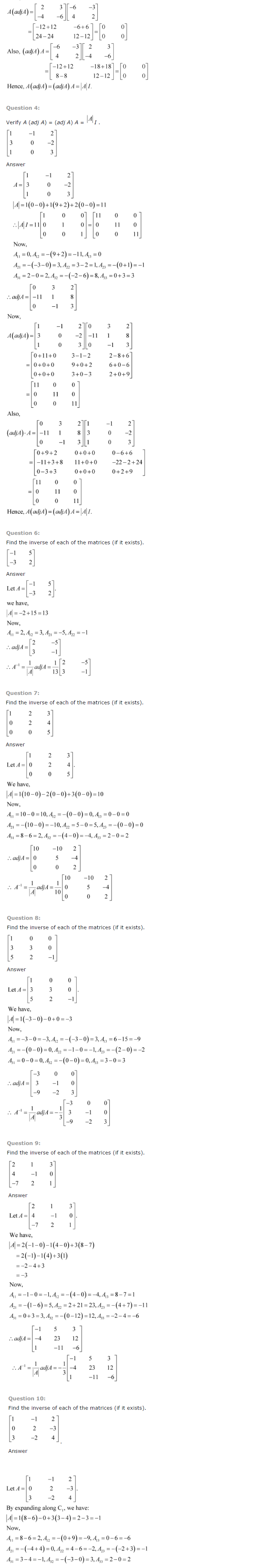 NCERT Solutions for Class 12th Maths