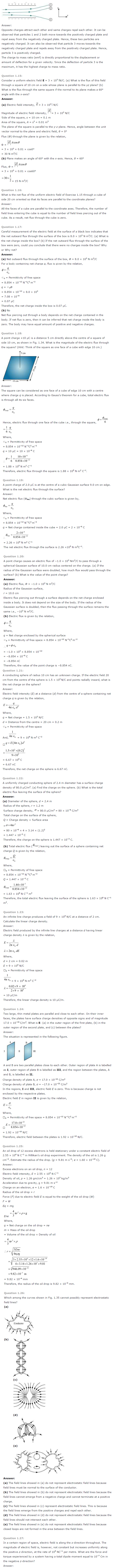 NCERT Solutions for Class 12th Physics