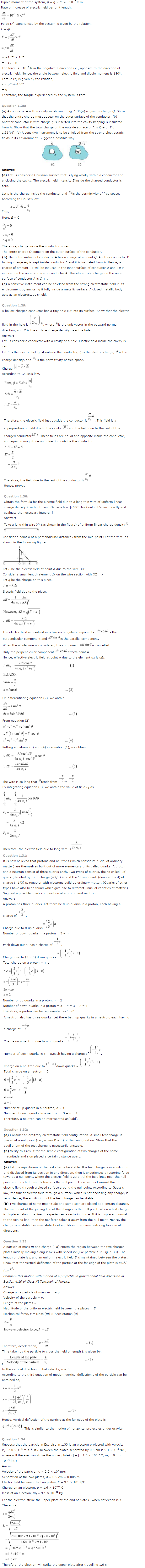 NCERT Solutions for Class 12th Physics