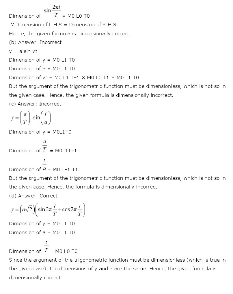 NCERT Solutions for Class 11th Physics Chapter 2 - Units and Measurements