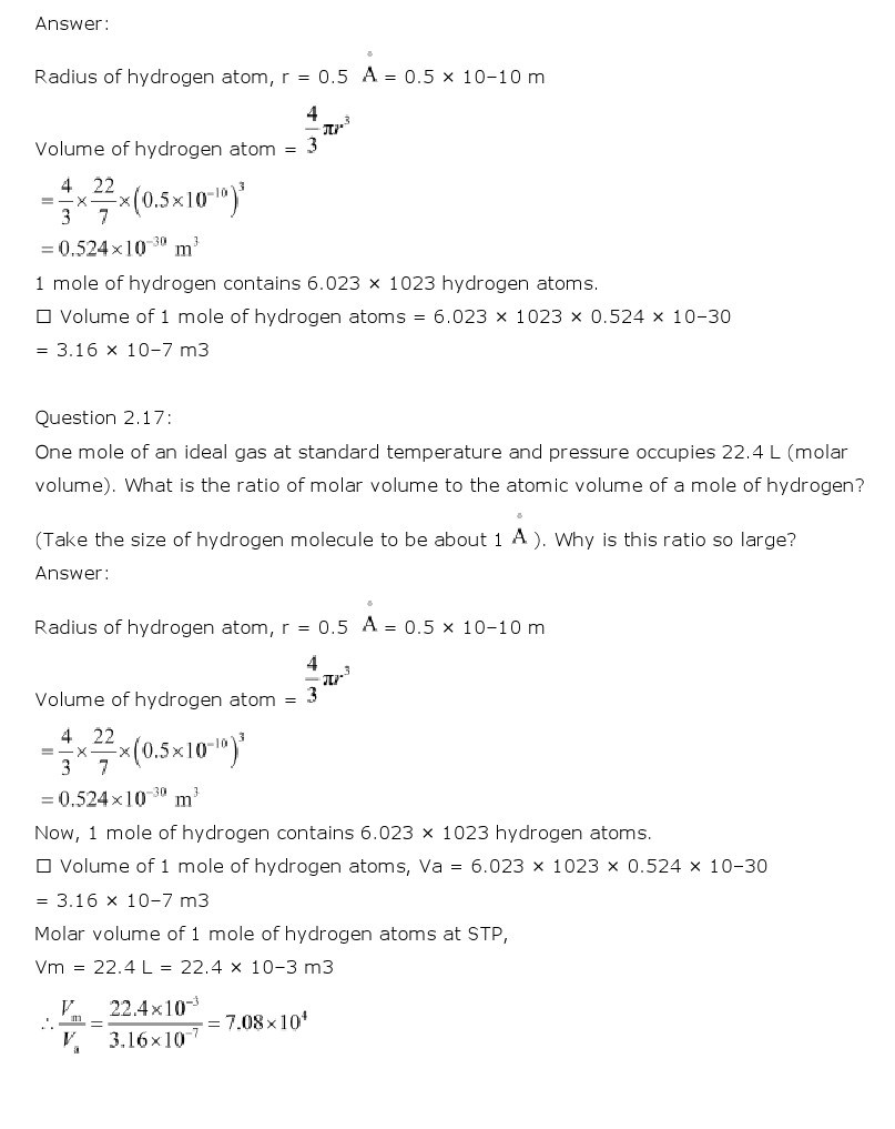 NCERT Solutions for Class 11th Physics Chapter 2 - Units and Measurements