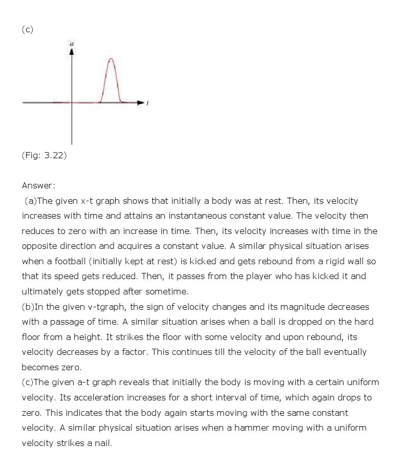 NCERT Solutions for Class 11th Physics Chapter 3 - Motion in a Straight Line