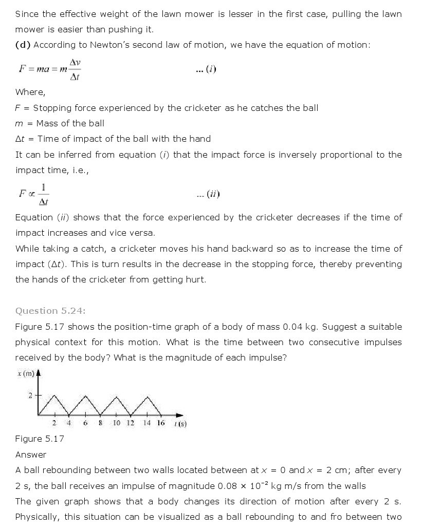 NCERT Solutions for Class 11th Physics Chapter 5 - Laws of motion