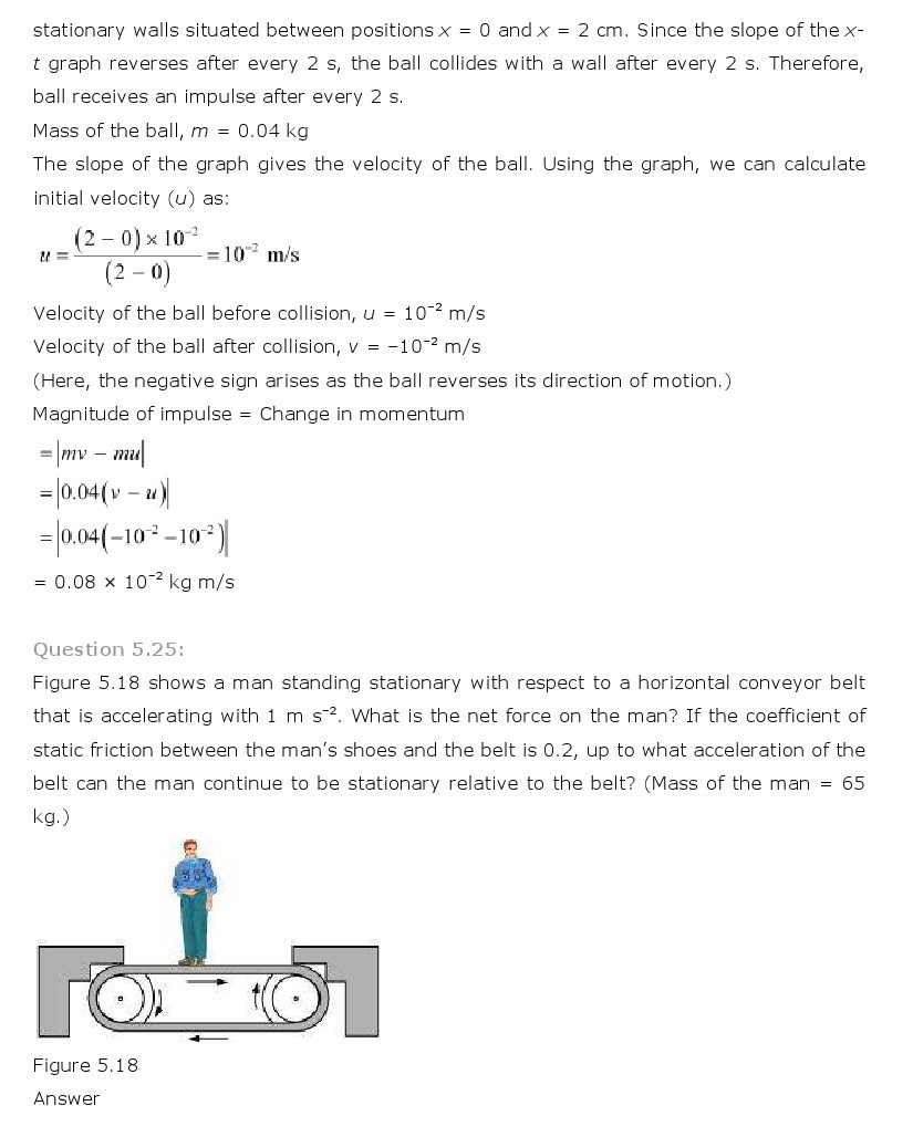 NCERT Solutions for Class 11th Physics Chapter 5 - Laws of motion