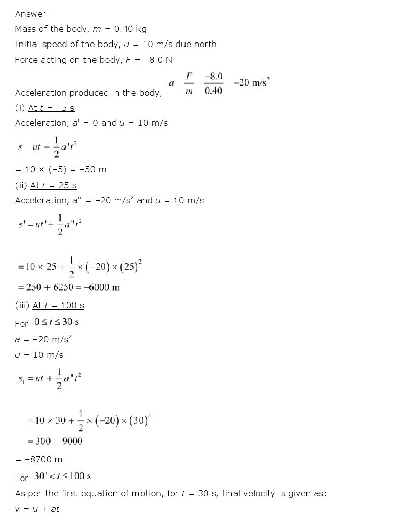NCERT Solutions for Class 11th Physics Chapter 5 - Laws of motion