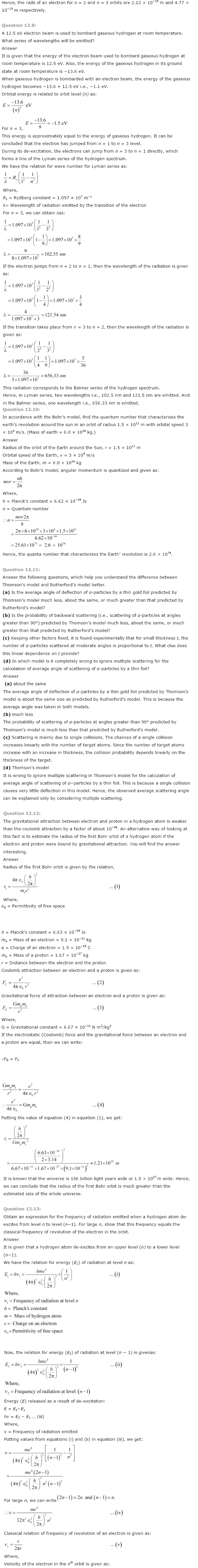 NCERT Solutions for Class 12th Physics