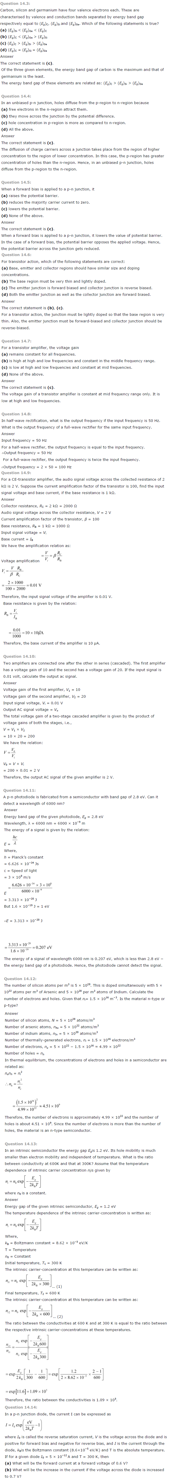 NCERT Solutions for Class 12th Physics