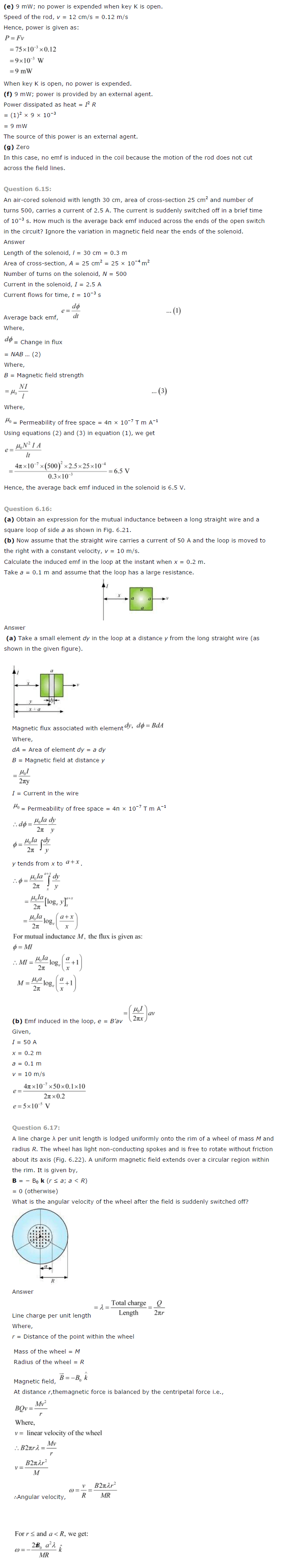 NCERT Solutions for Class 12th Physics