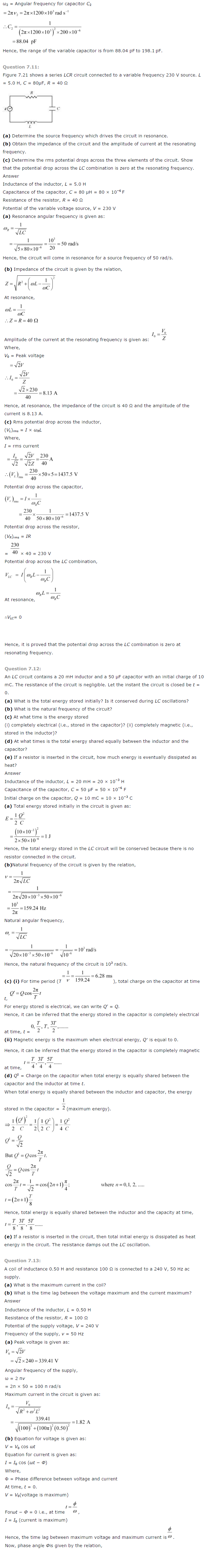 NCERT Solutions for Class 12th Physics