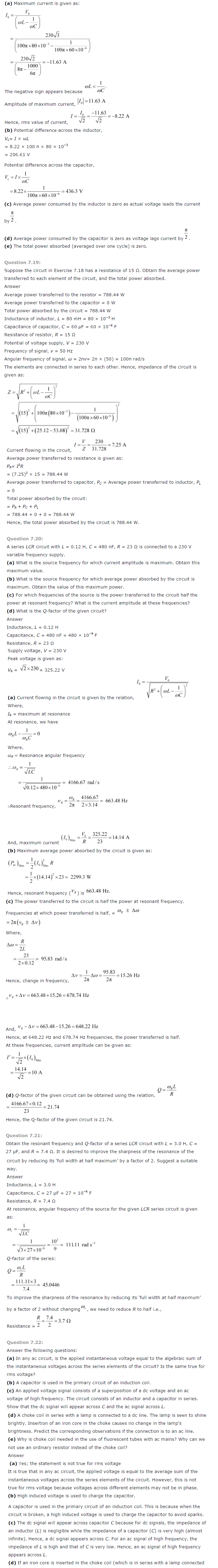 NCERT Solutions for Class 12th Physics