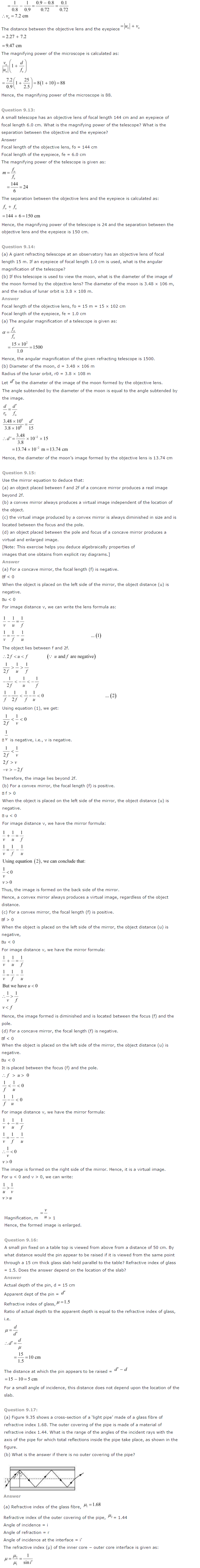 NCERT Solutions for Class 12th Physics