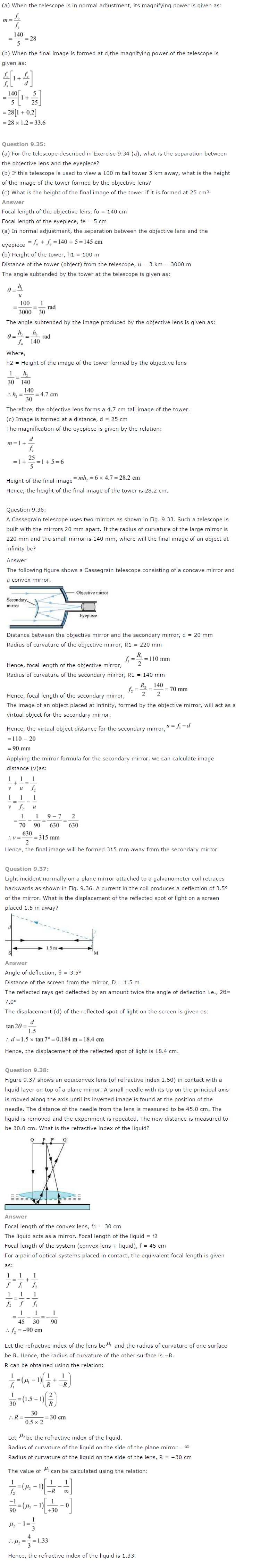 NCERT Solutions for Class 12th Physics