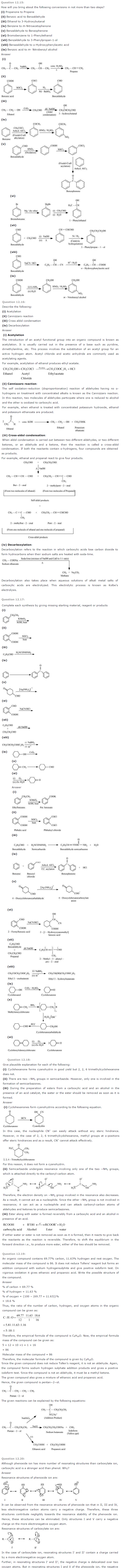 NCERT Solutions for Class 12th Chemistry