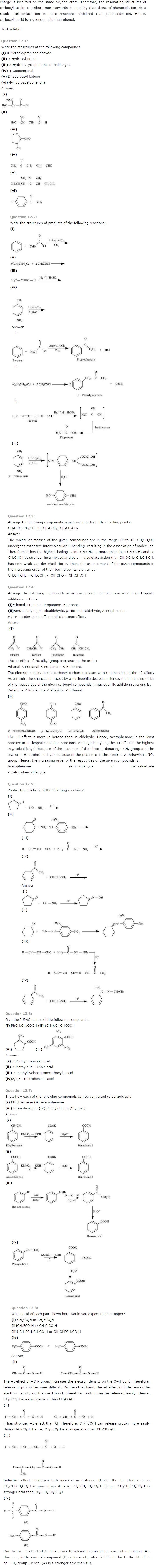 NCERT Solutions for Class 12th Chemistry