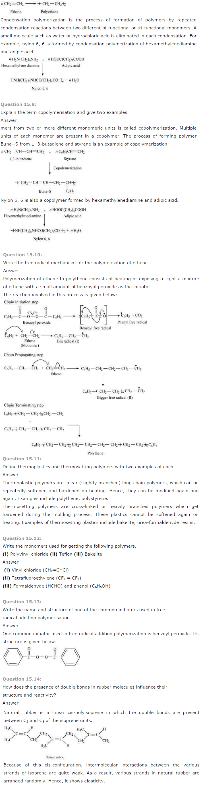 NCERT Solutions for Class 12th Chemistry