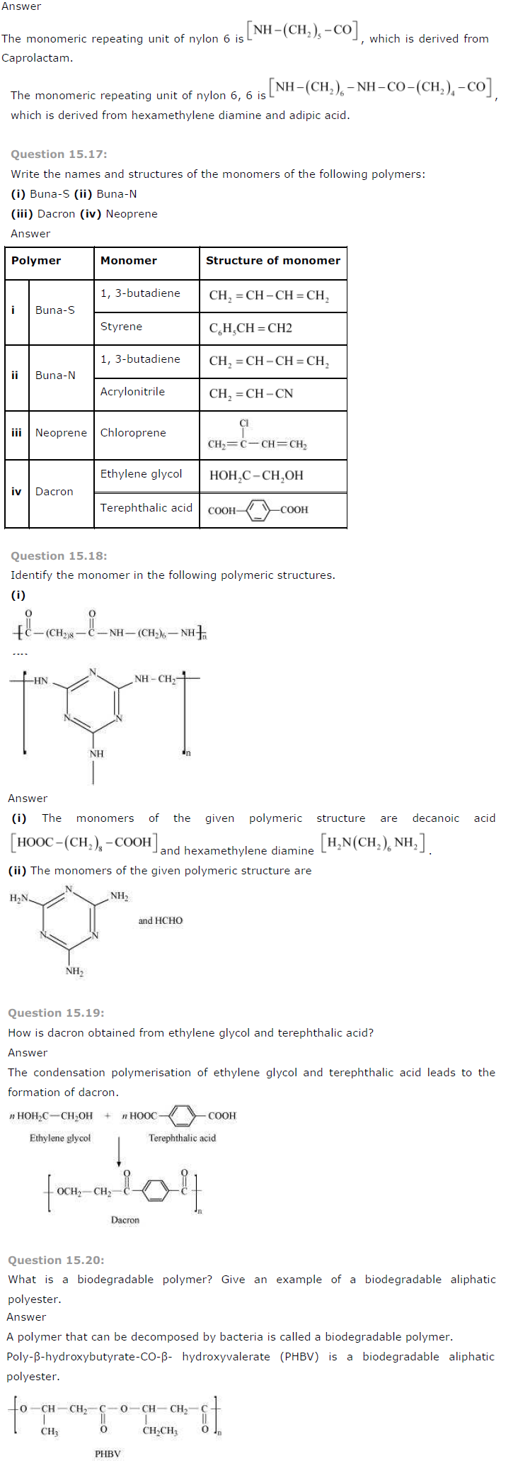NCERT Solutions for Class 12th Chemistry