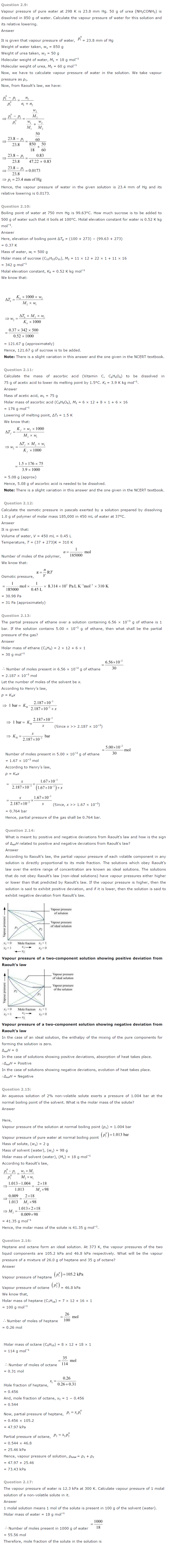 NCERT Solutions for Class 12th Chemistry