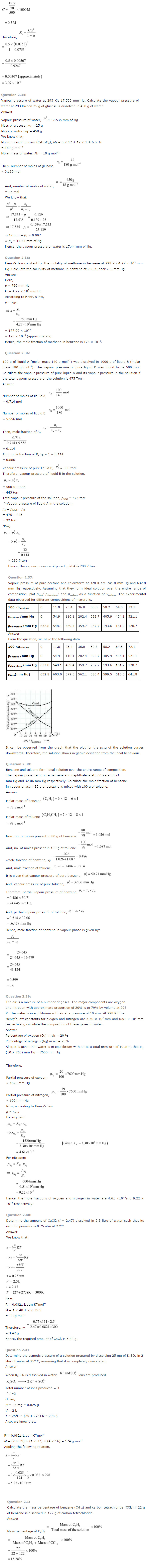 NCERT Solutions for Class 12th Chemistry