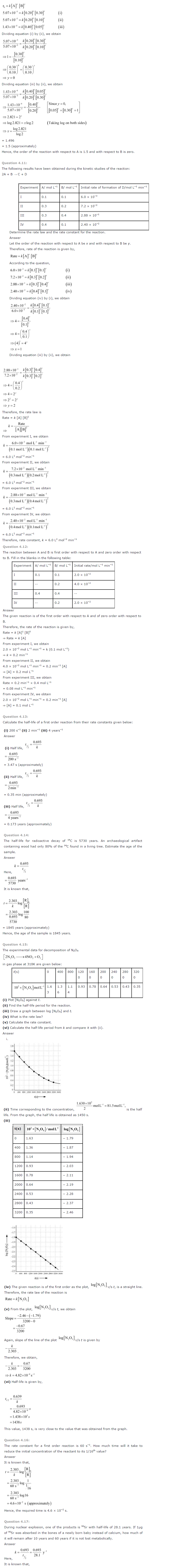 NCERT Solutions for Class 12th Chemistry