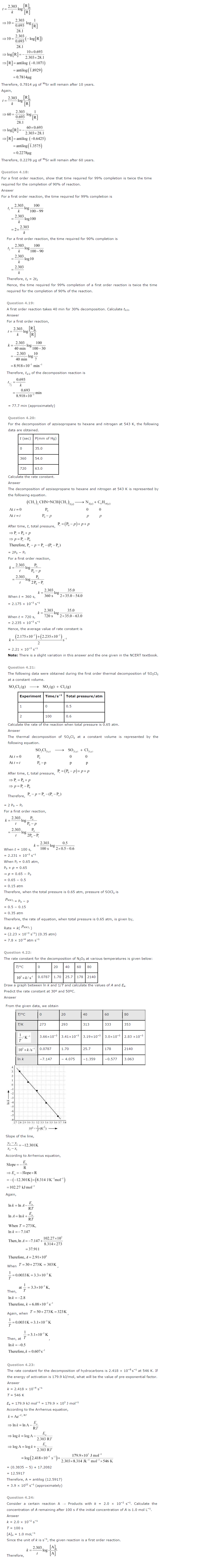 NCERT Solutions for Class 12th Chemistry