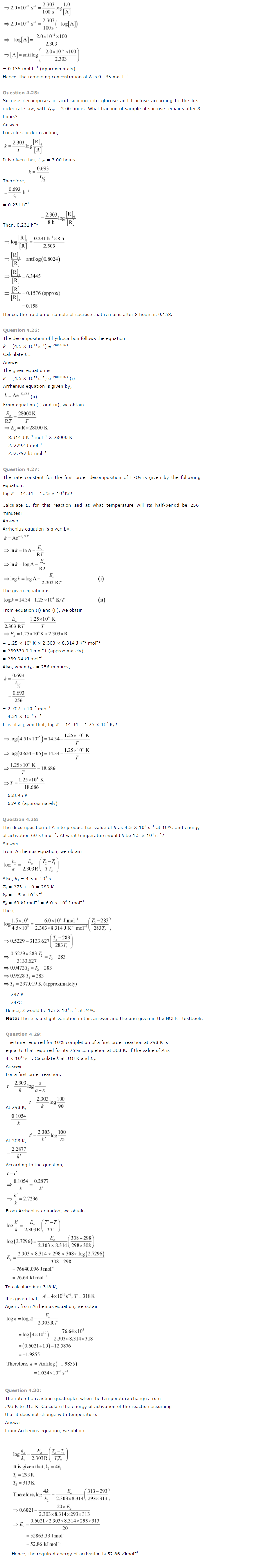 NCERT Solutions for Class 12th Chemistry
