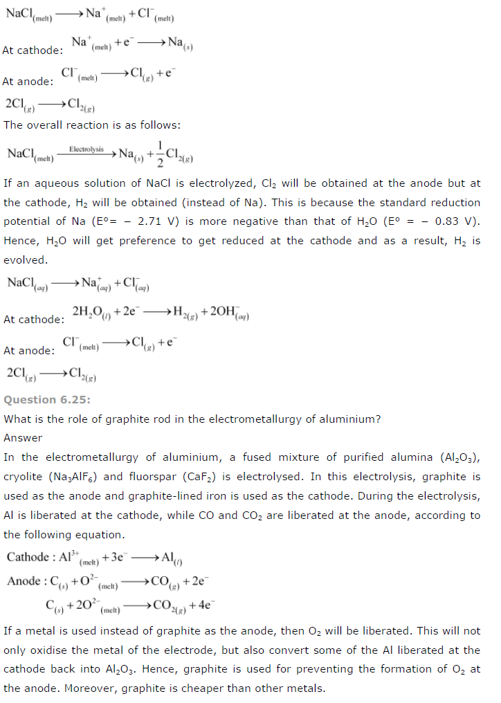 NCERT Solutions for Class 12th Chemistry