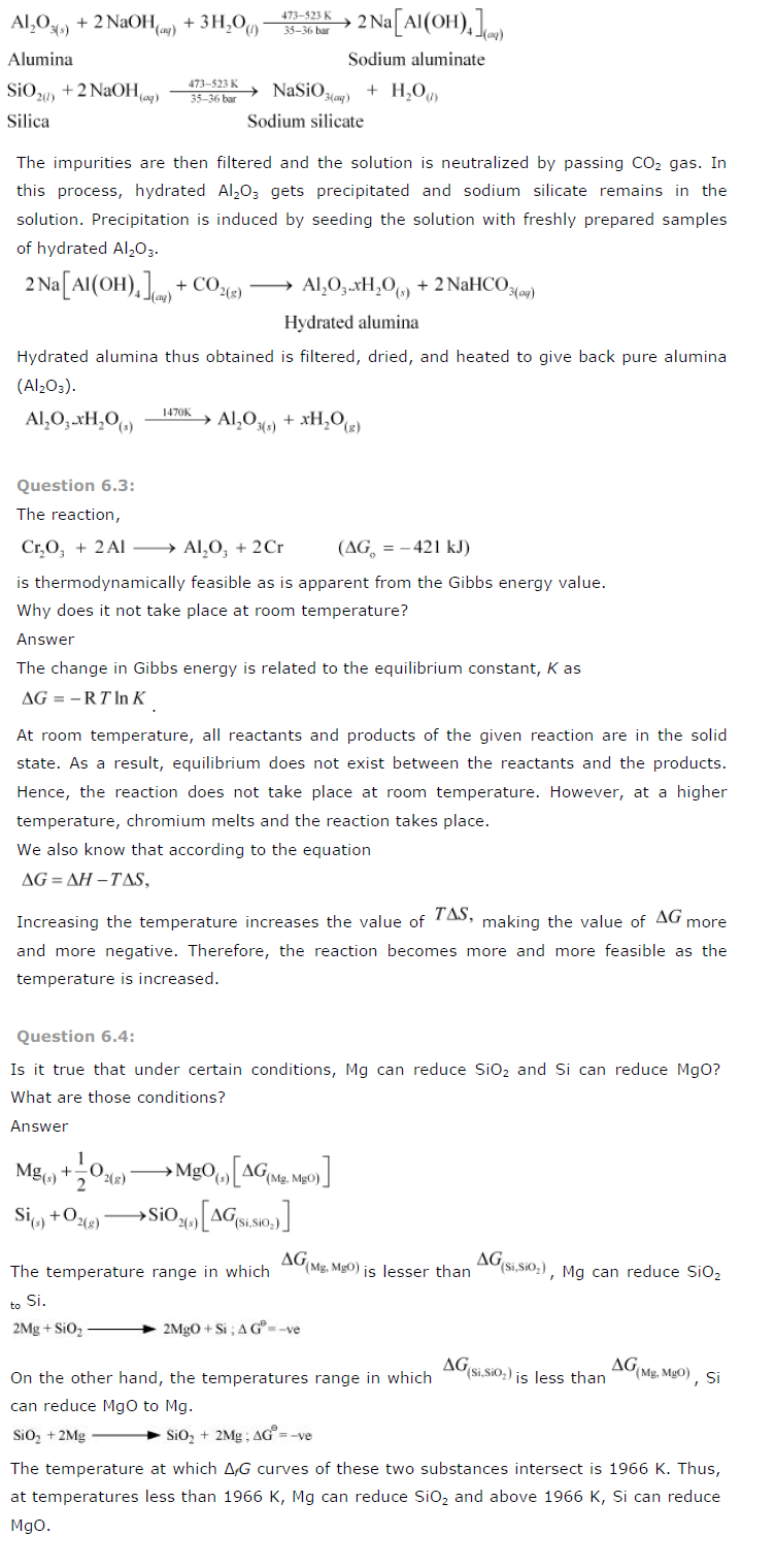 NCERT Solutions for Class 12th Chemistry