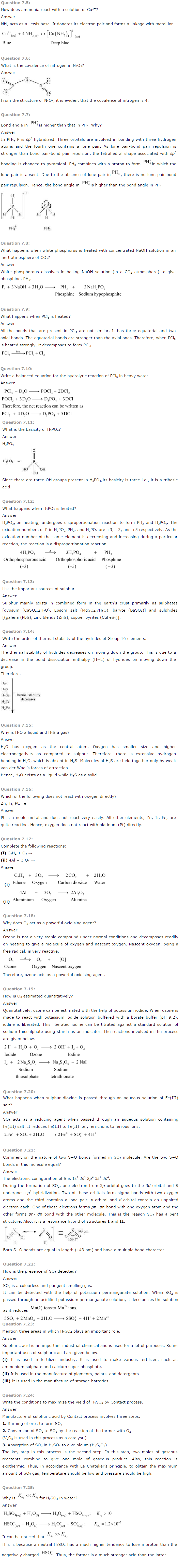 NCERT Solutions for Class 12th Chemistry