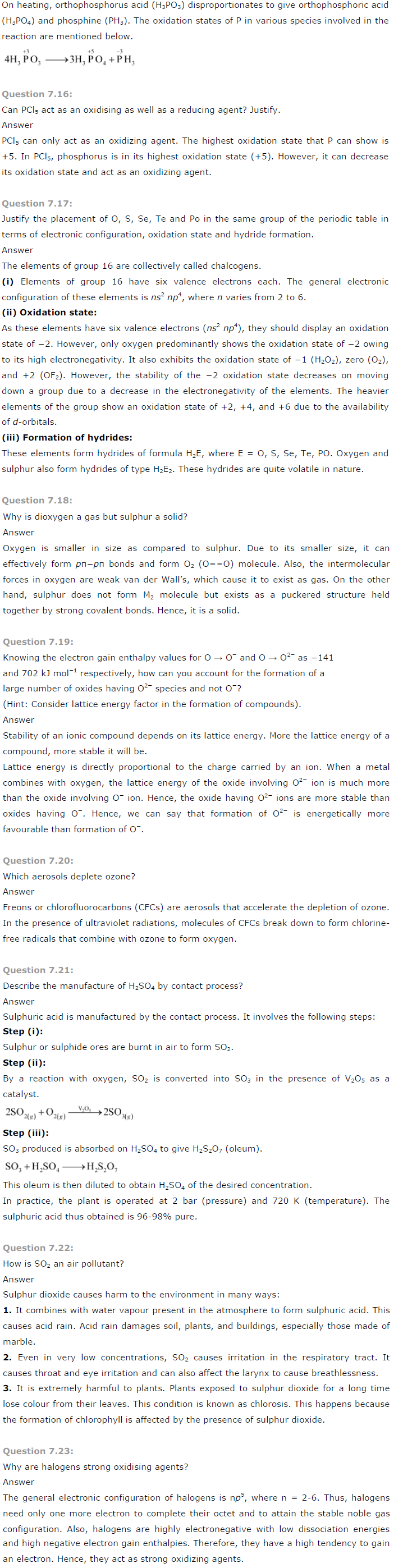 NCERT Solutions for Class 12th Chemistry